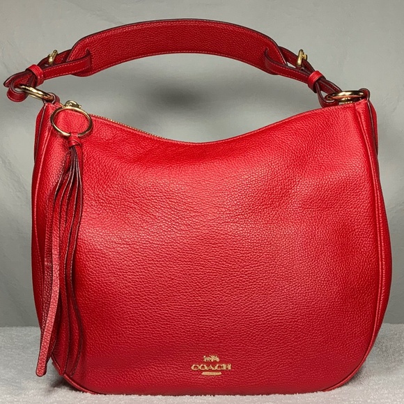 Coach Handbags - NWT - Coach Jasper Red Leather Shoulder Bag - 35593